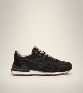 Black / Brown Men's Diadora Equipe Mad Heritage Shoes | NZ-396024