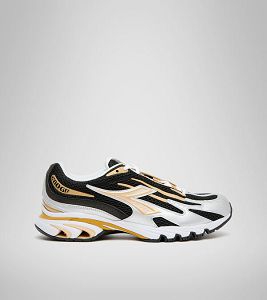 Black / Gold Men's Diadora Mythos Propulsion 280 Sneakers | NZ-746801