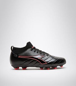 Black / Red Men's Diadora Brasil Elite R Lp12 Football Shoes | NZ-582407