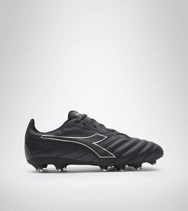 Black / Silver Men's Diadora Brasil Elite Lt Lp12 Football Shoes | NZ-380169