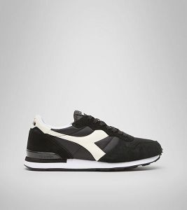 Black / White Men's Diadora Camaro Sneakers | NZ-943158