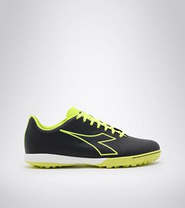 Black / Yellow Men's Diadora Pichichi 4 Tfr Futsal Shoes | NZ-146325