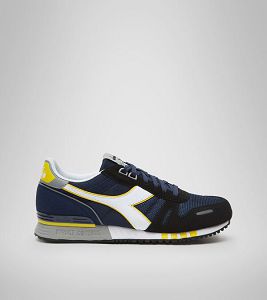 Blue / Black / White Men's Diadora Titan Sneakers | NZ-370819