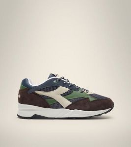 Blue / Green / Brown Women's Diadora Eclipse Premium Heritage Shoes | NZ-590241