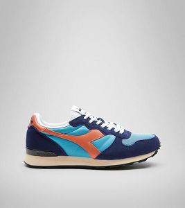 Blue / White / Brown Men's Diadora Camaro Sneakers | NZ-563214