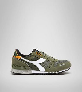 Green / White Men's Diadora Titan Sneakers | NZ-512308