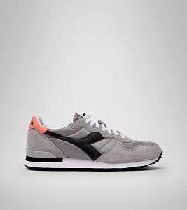 Grey / Black Women's Diadora Camaro Sneakers | NZ-786143