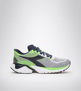 Grey / Blue / Green Men's Diadora Mythos Blushield Vigore Running Shoes | NZ-968730