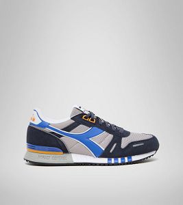 Grey / Blue Men's Diadora Titan Sneakers | NZ-351082