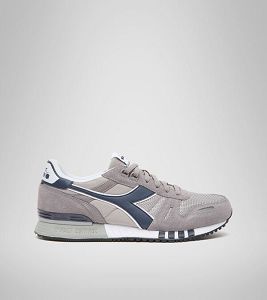 Grey / Blue Men's Diadora Titan Sneakers | NZ-758109