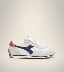 Grey / Blue Women's Diadora Equipe H Canvas Stone Wash Heritage Shoes | NZ-530614