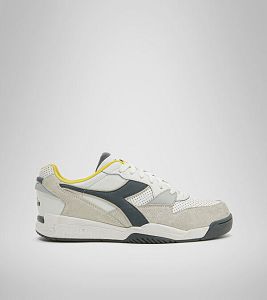 Grey / White / Yellow Men's Diadora Rebound Ace Wax Sneakers | NZ-237908