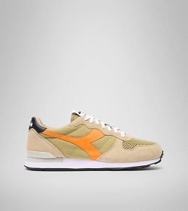 Khaki / Orange Men's Diadora Camaro Natural Pack Sneakers | NZ-257681