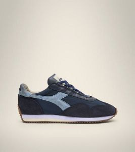 Navy Men's Diadora Equipe H Dirty Stone Wash Evo Heritage Shoes | NZ-218634