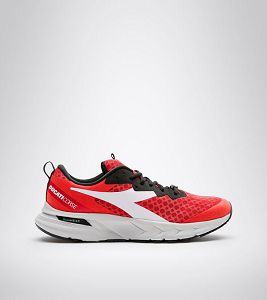 Red / Black / White Women's Diadora Ducati Veloce Running Shoes | NZ-902854