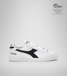 White / Black Men's Diadora Game L Low 2030 Sneakers | NZ-385027