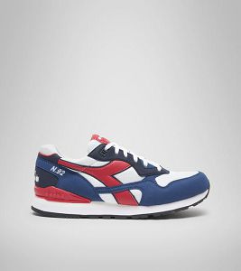 White / Blue / Black Men's Diadora N.92 Sneakers | NZ-681549