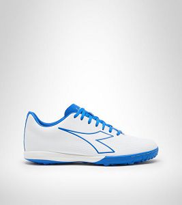 White / Blue Men's Diadora Pichichi 4 Tfr Futsal Shoes | NZ-758206