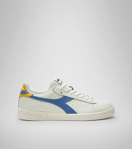 White / Blue / Yellow Men's Diadora Game L Low Sneakers | NZ-791560