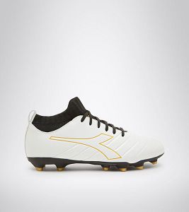 White / Gold Men's Diadora Brasil Elite R Lp12 Football Shoes | NZ-942683