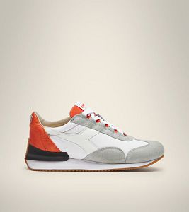 White / Grey / Red Women's Diadora Equipe Mad Heritage Shoes | NZ-658347