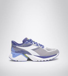 White / Navy / Yellow Women's Diadora Mythos Blushield Vigore W Running Shoes | NZ-413586