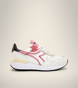 White / Pink Women's Diadora Venus Logo Embroidery Sw Heritage Shoes | NZ-487962