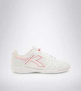 White / Red Men's Diadora Brasil Sala Id Futsal Shoes | NZ-215790