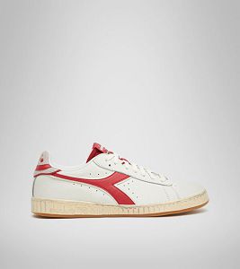 White / Red Men's Diadora Game L Low Icona Sneakers | NZ-574618