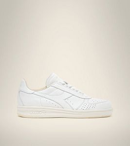 White Women's Diadora B.Elite H Italia Sport Heritage Shoes | NZ-160587