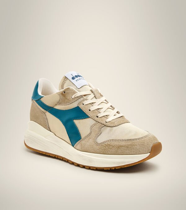 Beige / Blue Women's Diadora Venus Satin Heritage Shoes | NZ-352467