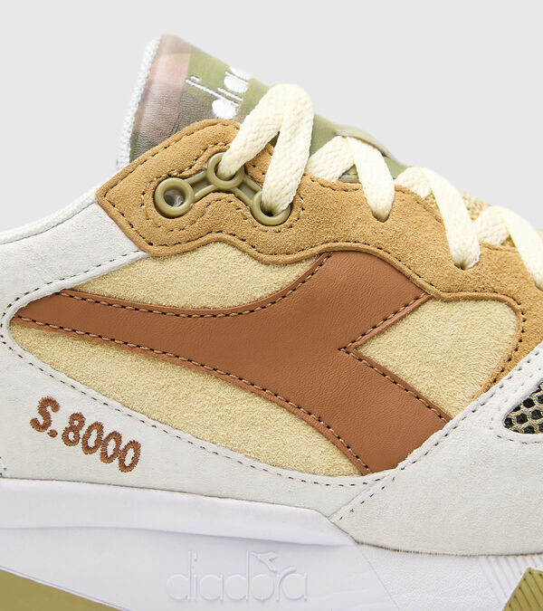 Beige / Grey / Green Men's Diadora S8000 Camo Sneakers | NZ-536024