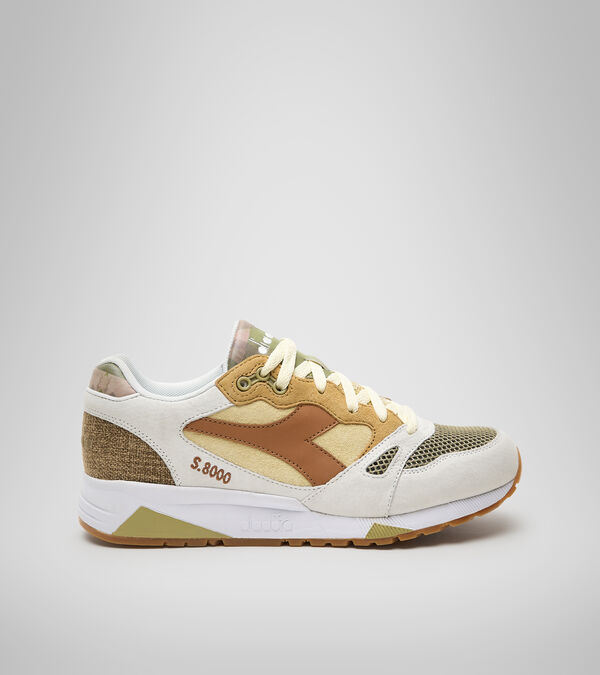 Beige / Grey / Green Men\'s Diadora S8000 Camo Sneakers | NZ-536024