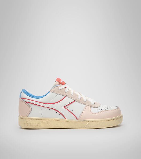 Beige / Pink / Blue Women\'s Diadora Magic Basket Low Icona Wn Sneakers | NZ-542170