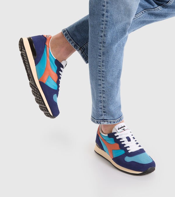 Blue / White / Brown Women's Diadora Camaro Sneakers | NZ-978105