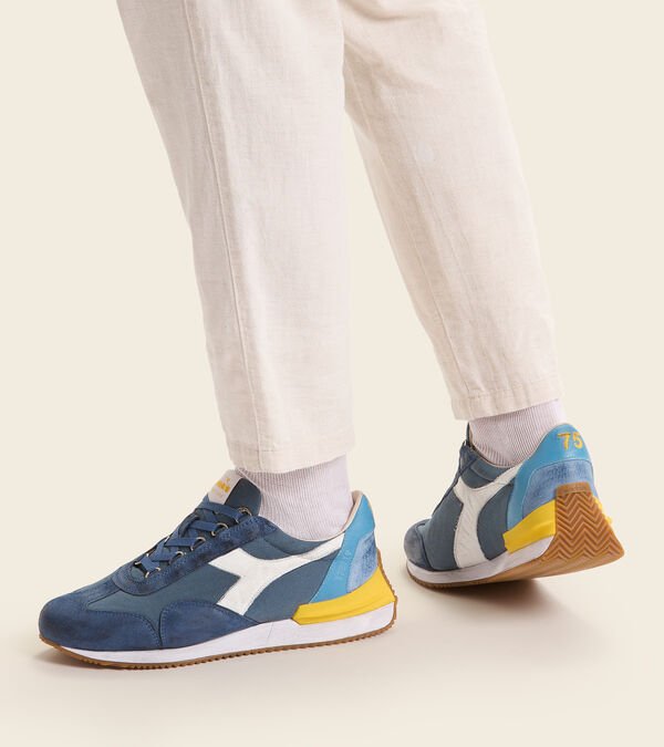 Blue / White / Yellow Men's Diadora Equipe Mad Heritage Shoes | NZ-546123