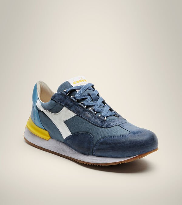 Blue / White / Yellow Men's Diadora Equipe Mad Heritage Shoes | NZ-546123