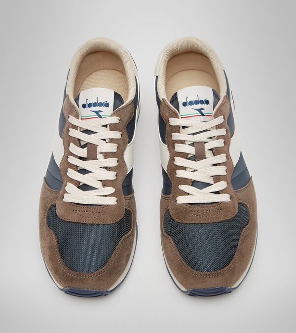 Brown / White / Blue Men's Diadora Camaro Sneakers | NZ-925760