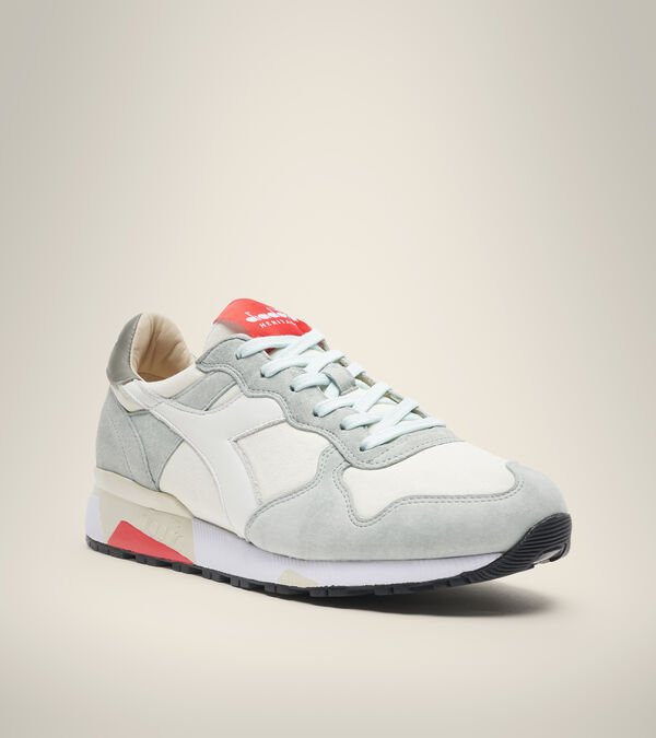 Grey / Beige / Red Men's Diadora Trident 90 C Sw Heritage Shoes | NZ-709318