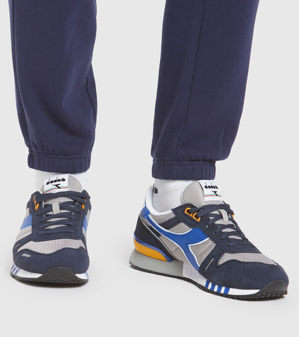 Grey / Blue Men's Diadora Titan Sneakers | NZ-351082