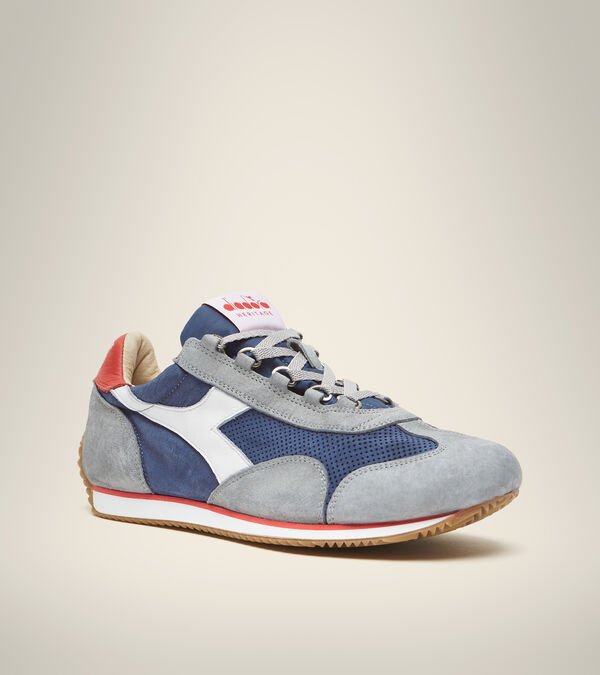 Grey / Blue / White Men's Diadora Equipe Suede Sw Heritage Shoes | NZ-962784