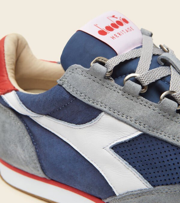 Grey / Blue / White Women's Diadora Equipe Suede Sw Heritage Shoes | NZ-156093