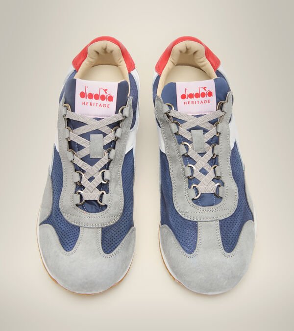 Grey / Blue / White Women's Diadora Equipe Suede Sw Heritage Shoes | NZ-156093