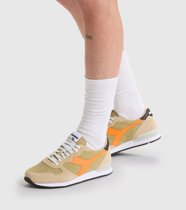 Khaki / Orange Men's Diadora Camaro Natural Pack Sneakers | NZ-257681