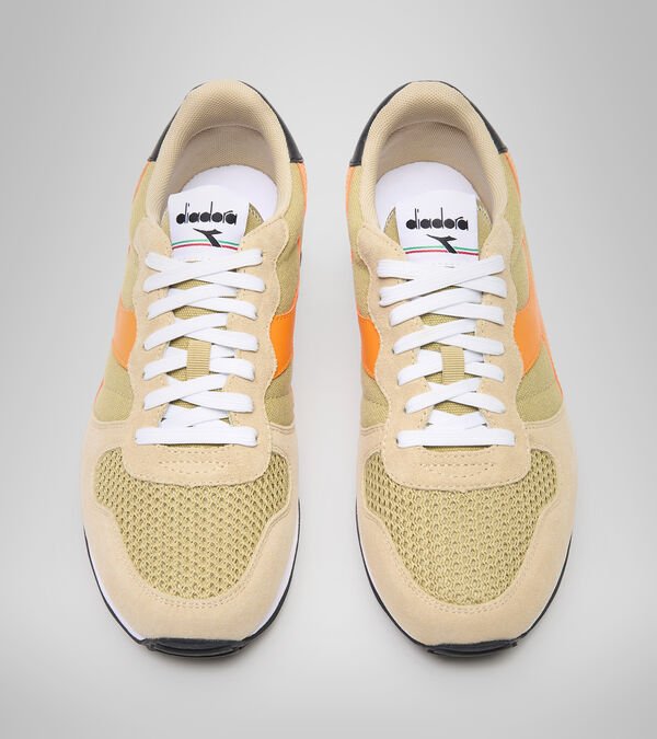 Khaki / Orange Men's Diadora Camaro Natural Pack Sneakers | NZ-257681