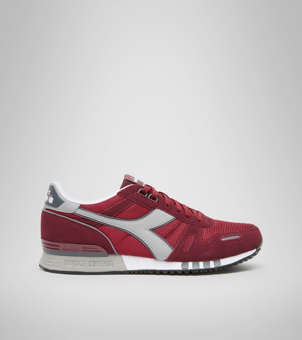 Red / Silver / White Men\'s Diadora Titan Sneakers | NZ-743910