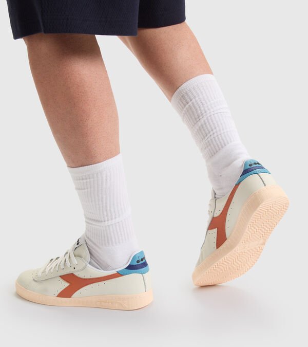 White / Brown / Blue Women's Diadora Game L Low Sneakers | NZ-198537