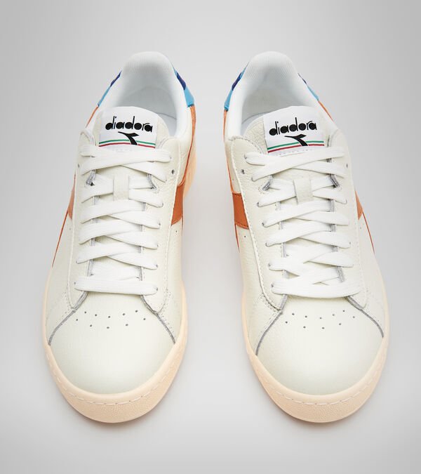 White / Brown / Blue Women's Diadora Game L Low Sneakers | NZ-198537