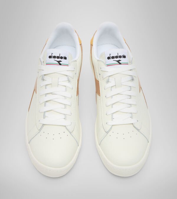 White / Brown / Yellow Men's Diadora Game L Low Sneakers | NZ-794250