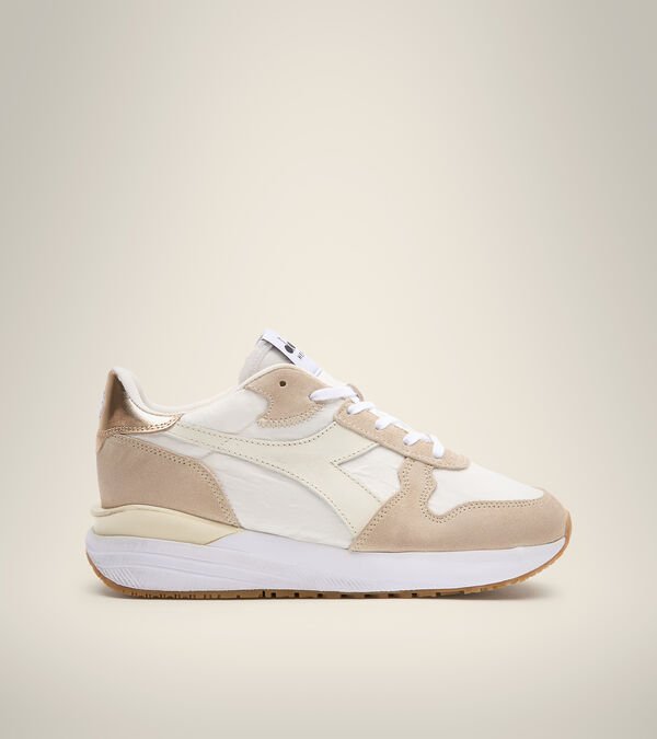 White / Gold Women\'s Diadora Venus Dirty Heritage Shoes | NZ-239871